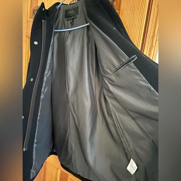 J.Crew Chateau Parka Italian Stadium Cloth Wool in Black - Picture 5 of 7